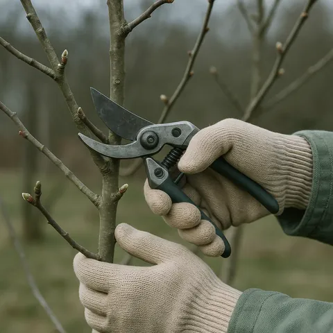 Pruning an apple tree